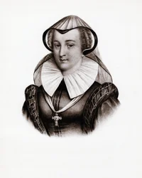 Ritratto della regina di Francia Maria Stuarda (Maria I di Scozia) (1542-1587). Incisione del XIX secolo