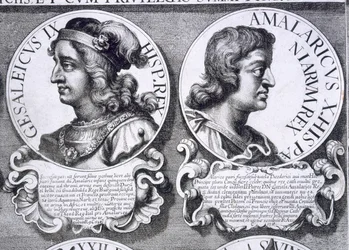 Ritratti di Gesalec e Amalarico (litografia)