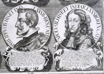 Ritratti di Filippo IV e Carlo II (litografia)