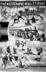 Poster per il sistema Joly elaborato nel 1896 per minacciare il sistema Lumiere