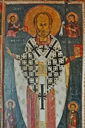 RUSSIA, San Pietroburgo, Icona di San Nicola con scene della sua vita (Chiesa di San Nicola a Ozerevo)