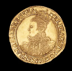 Rara moneta inglese, Ritratto della Regina Elisabetta I, Sterlina d