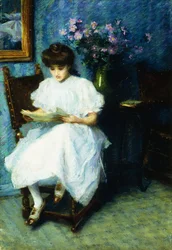 Lettura nel salotto