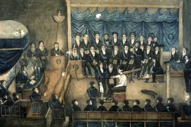 Ricevimento di un massone in una loggia, ca. 1820