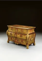 Comò en tombeau in marqueterie Boulle Régence, XVIII - XIX secolo