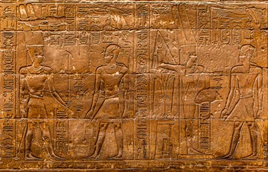 Rilievo, Tempio di Luxor, Tebe, Egitto, Africa
