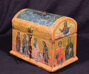 Scatola reliquiario o crismatorio, Isole Greche, c.1700