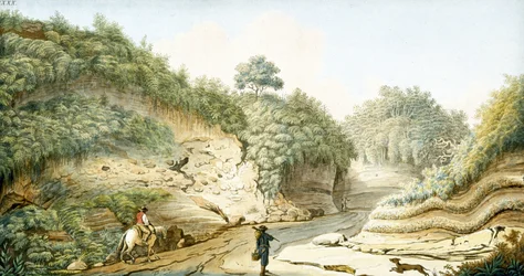 Strada che porta dalla Grotta di Pausilipo a Pianura, Regno di Napoli, c. 1767
