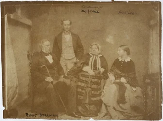 Robert Stephenson, ingegnere meccanico e civile inglese, e famiglia, c 1850s