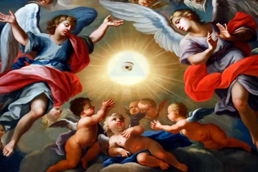 Chiesa di Saint-Nicolas de Veroce. Dipinto. Francia. (foto)