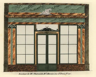 Vetrina del negozio di merceria di Monsieur Theroulde