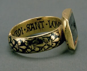 Anello con sigillo di re Luigi IX di Francia (San Luigi) (1215-70)