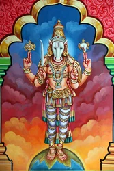 Tempio indù Sri Vadapathira Kaliamman. Avatar di Vishnu. Kalki 10ª incarnazione. Singapore
