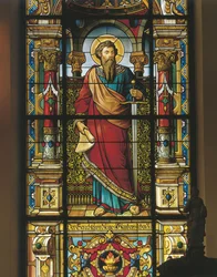 Vetrata di un santo, Stoccolma, Svezia