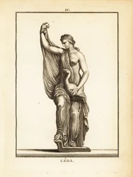 Statua di Leda, principessa etolica poi regina di Sparta, sedotta da Zeus in forma di cigno