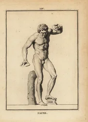 Statua di un Fauno a un