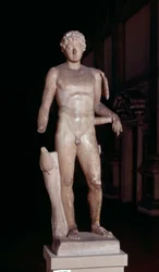 Statua di un giovane con gli attributi di Mercurio, romana (marmo)