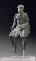 Statuetta di un cavaliere, etrusca, fine V secolo a.C.