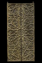 Porta del tabernacolo. Spagna, intorno al 1450-1500. Legno scolpito e dipinto. Museo del Louvre