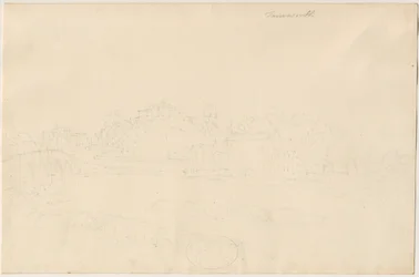 Castello di Tamworth: disegno a matita