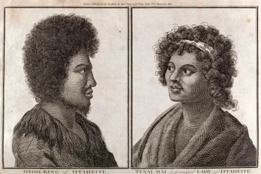 Il re e una dama principale di Tahiti, c. 1773