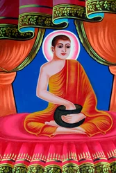 La vita del Buddha, Siddhartha Gautama. Tempio buddista Soc Po Lok. Chau Doc. Vietnam. (foto)