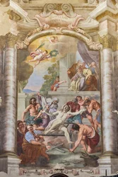 Il Martirio di San Lorenzo, Sala dei Teatini, Chiesa di San Vincenzo, Piacenza, Emilia-Romagna, Italia