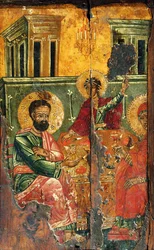 La Vergine Maria con i suoi genitori