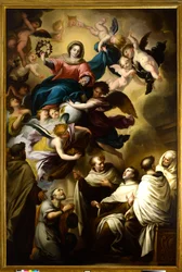 La Vergine appare ai santi carmelitani