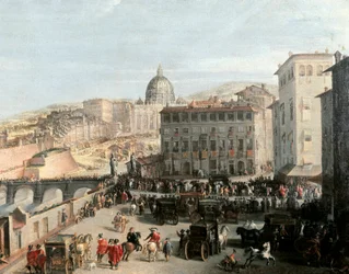 Il corteo del Papa sul Ponte Sant