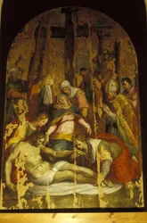La deposizione, Luca Signorelli, Pinacoteca di Volterra, Toscana, Italia