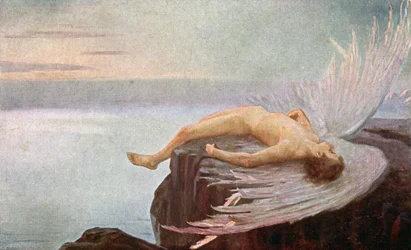 La caduta di Icaro. Illustrazione di E. N. Klakatschewa, Ungheria