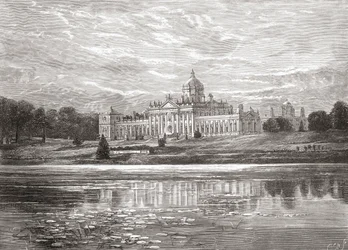 La facciata sud di Castle Howard, North Yorkshire, Inghilterra, alla fine del XIX secolo, da 