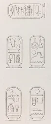 Tebe: geroglifici (dettaglio)