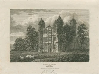 Tixall Hall - Gatehouse: incisione, 25 nov 1775