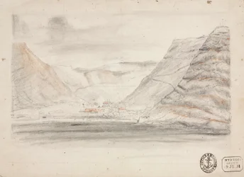 Città in una valle vicino al mare, Atlantico meridionale