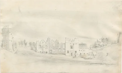 Castello di Tutbury: disegno a matita
