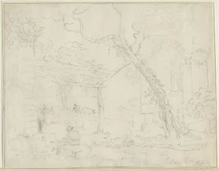 Castello di Tutbury: disegno a matita