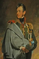 Ucraina, Yalta, Palazzo Alupka (1828), ritratto di Mikhail Vorontsov, governatore e costruttore del palazzo