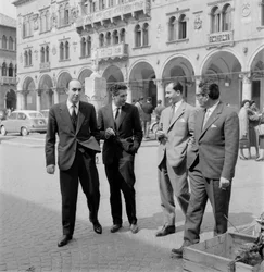 Cronaca: omicidi ad Alleghe (Belluno): Dino Conti, Sergio Saviane, avv. Massenz Campeis, avv. Gasperin - 1960