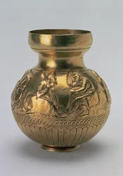 Vaso che raffigura guerrieri sciti, opera greca dal Regno del Bosforo, seconda metà del IV secolo a.C.