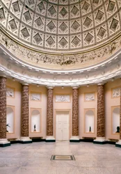 Veduta del Salone di Marmo, Stowe House, Buckinghamshire, costruito 1777-1780