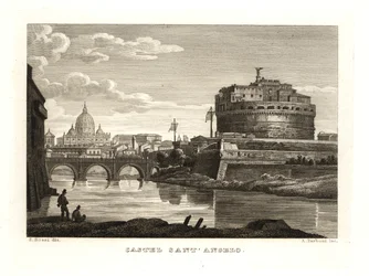 Veduta del Mausoleo di Adriano o Castel Sant