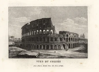 Vista delle rovine del Colosseo, Roma