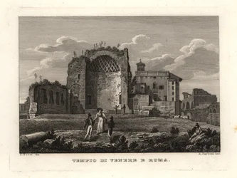 Veduta delle rovine del Tempio di Venere e Roma, Roma