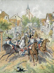 Guerra del 1870: carica dei corazzieri durante la Battaglia di Froeschwiller-Woerth (1870)