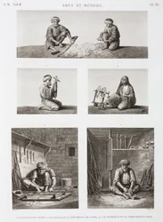Lavoratori tessili e del legno, Egitto, c. 1798