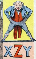 Lettere XZY. Incisione in "ABC Les Images en Alphabet". Epinal imaging. Pellerin e Cie, stampatore-editore, Epinal, fine XIX secolo, circa 1890