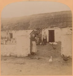 Una casa caratteristica, Ballintoy Village, Contea di Antrim, Irlanda, 1900