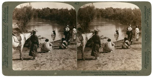 Battesimo nel fiume Giordano, Palestina, 1903